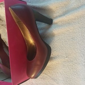 Candie's red leather platform